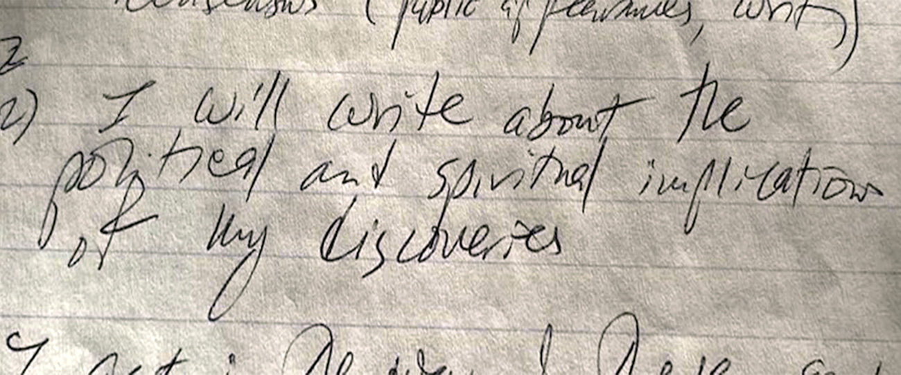 John Mack's handwriting